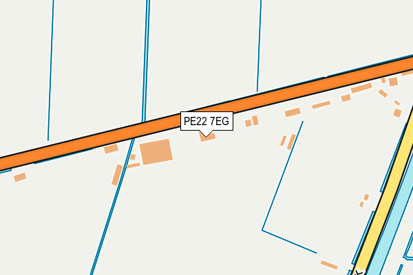 PE22 7EG map - OS OpenMap – Local (Ordnance Survey)