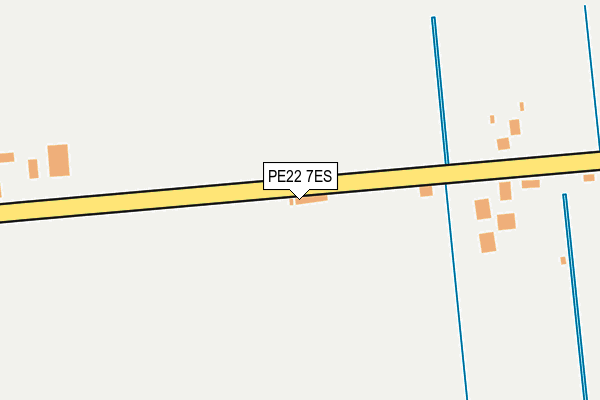 PE22 7ES map - OS OpenMap – Local (Ordnance Survey)