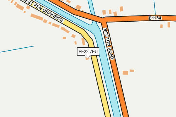 PE22 7EU map - OS OpenMap – Local (Ordnance Survey)