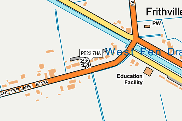 PE22 7HA map - OS OpenMap – Local (Ordnance Survey)