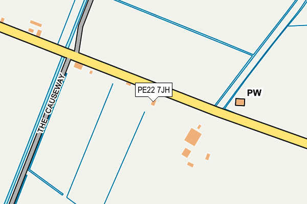 PE22 7JH map - OS OpenMap – Local (Ordnance Survey)