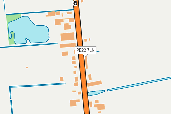 PE22 7LN map - OS OpenMap – Local (Ordnance Survey)