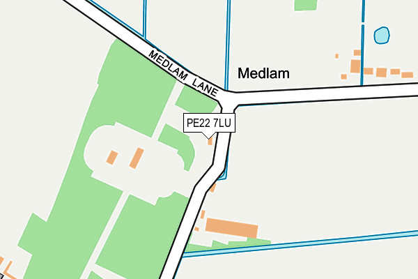 PE22 7LU map - OS OpenMap – Local (Ordnance Survey)