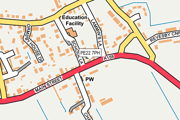 PE22 7PH map - OS OpenMap – Local (Ordnance Survey)