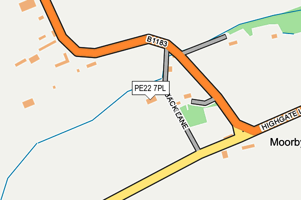 PE22 7PL map - OS OpenMap – Local (Ordnance Survey)
