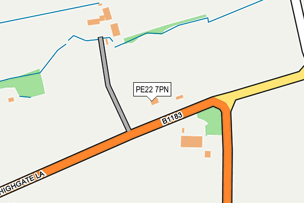 PE22 7PN map - OS OpenMap – Local (Ordnance Survey)