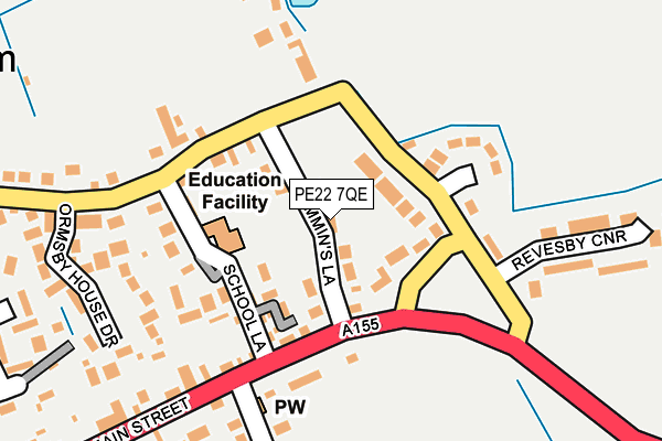PE22 7QE map - OS OpenMap – Local (Ordnance Survey)