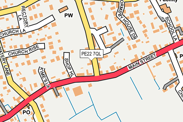 PE22 7QL map - OS OpenMap – Local (Ordnance Survey)