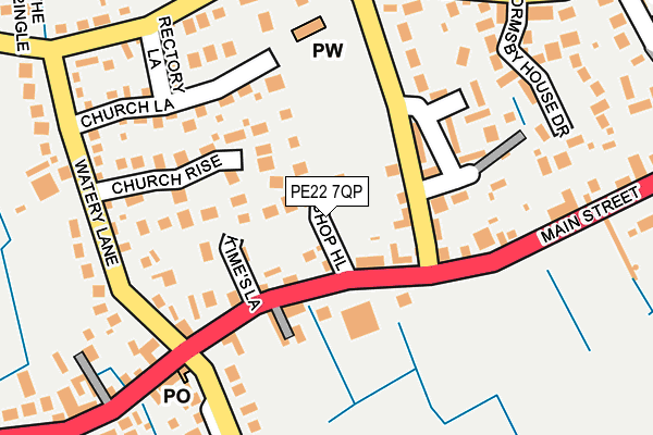 PE22 7QP map - OS OpenMap – Local (Ordnance Survey)