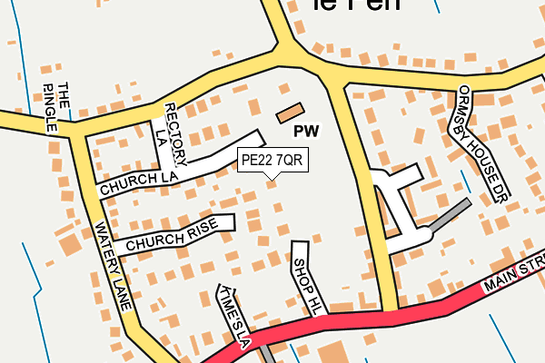 PE22 7QR map - OS OpenMap – Local (Ordnance Survey)