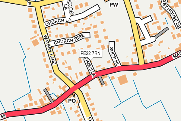 PE22 7RN map - OS OpenMap – Local (Ordnance Survey)