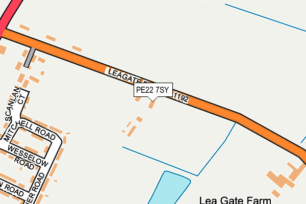 PE22 7SY map - OS OpenMap – Local (Ordnance Survey)