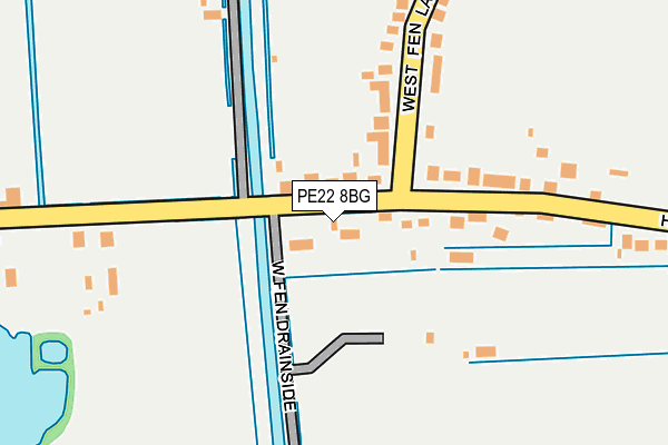 PE22 8BG map - OS OpenMap – Local (Ordnance Survey)