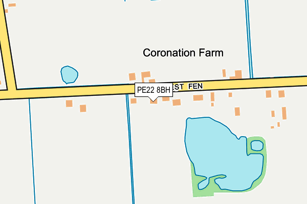 PE22 8BH map - OS OpenMap – Local (Ordnance Survey)