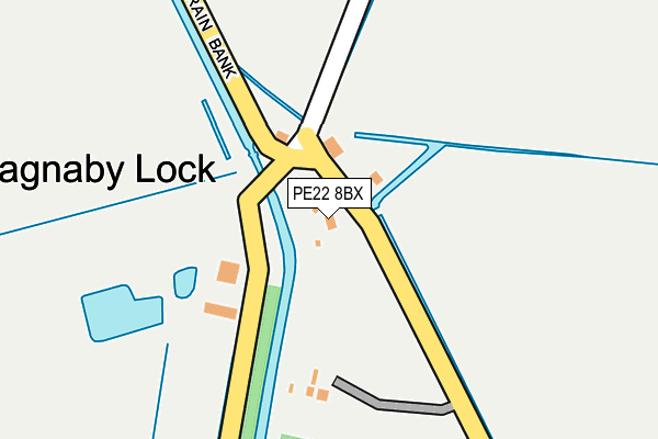 PE22 8BX map - OS OpenMap – Local (Ordnance Survey)