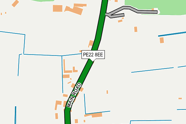 PE22 8EE map - OS OpenMap – Local (Ordnance Survey)