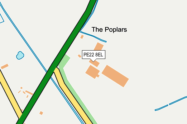 PE22 8EL map - OS OpenMap – Local (Ordnance Survey)