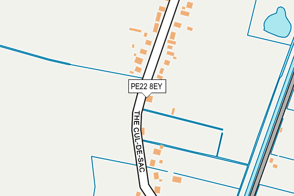 PE22 8EY map - OS OpenMap – Local (Ordnance Survey)