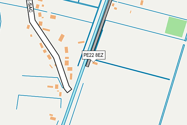 PE22 8EZ map - OS OpenMap – Local (Ordnance Survey)