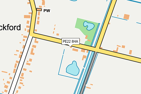 PE22 8HA map - OS OpenMap – Local (Ordnance Survey)