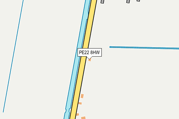PE22 8HW map - OS OpenMap – Local (Ordnance Survey)