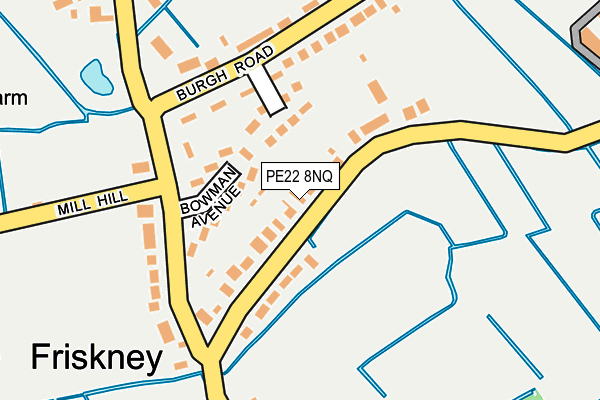 PE22 8NQ map - OS OpenMap – Local (Ordnance Survey)