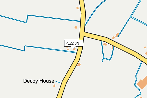 PE22 8NT map - OS OpenMap – Local (Ordnance Survey)