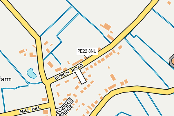 PE22 8NU map - OS OpenMap – Local (Ordnance Survey)