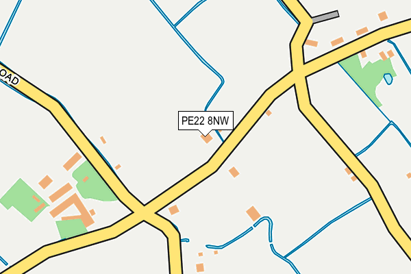 PE22 8NW map - OS OpenMap – Local (Ordnance Survey)
