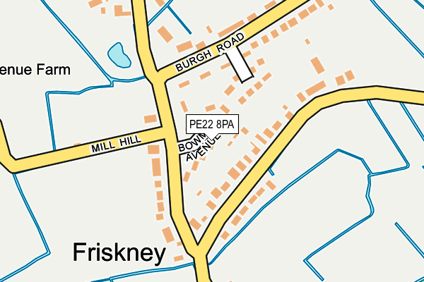 PE22 8PA map - OS OpenMap – Local (Ordnance Survey)