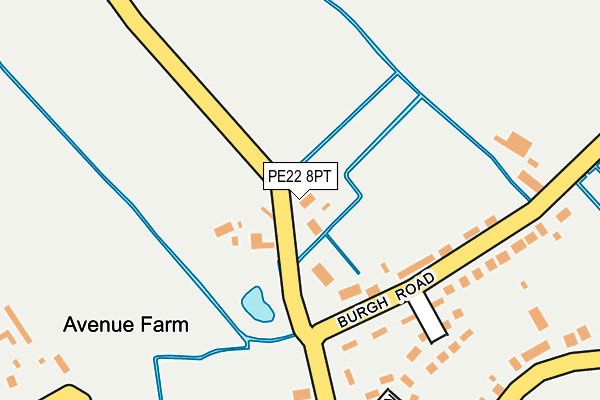 PE22 8PT map - OS OpenMap – Local (Ordnance Survey)