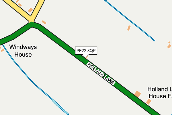 PE22 8QP map - OS OpenMap – Local (Ordnance Survey)