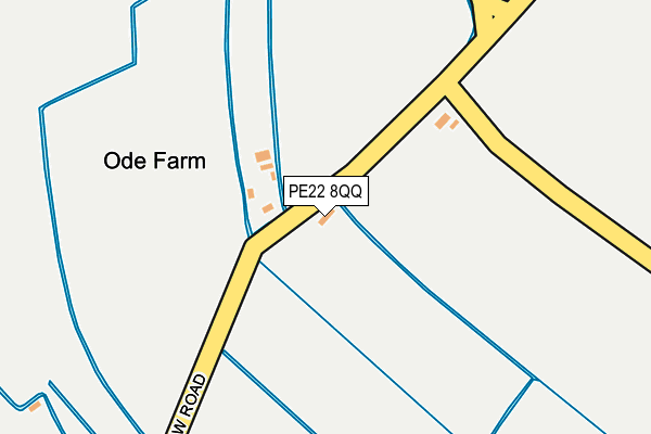 PE22 8QQ map - OS OpenMap – Local (Ordnance Survey)