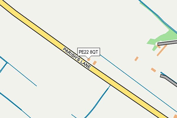 PE22 8QT map - OS OpenMap – Local (Ordnance Survey)