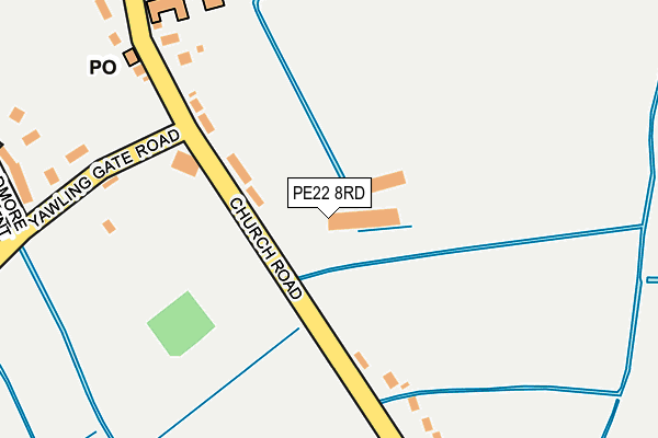 PE22 8RD map - OS OpenMap – Local (Ordnance Survey)