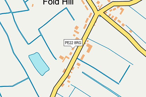 PE22 8RG map - OS OpenMap – Local (Ordnance Survey)