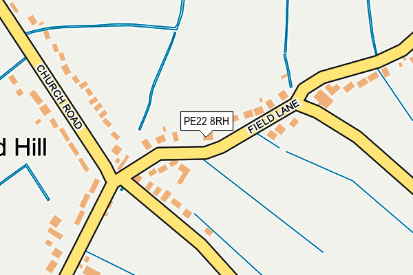 PE22 8RH map - OS OpenMap – Local (Ordnance Survey)
