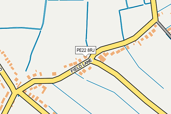 PE22 8RJ map - OS OpenMap – Local (Ordnance Survey)