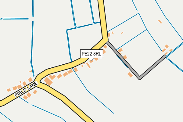 PE22 8RL map - OS OpenMap – Local (Ordnance Survey)