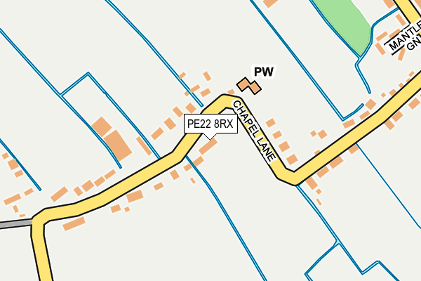 PE22 8RX map - OS OpenMap – Local (Ordnance Survey)