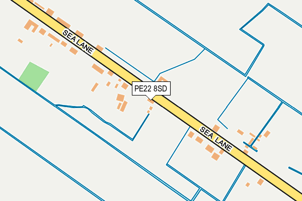 PE22 8SD map - OS OpenMap – Local (Ordnance Survey)