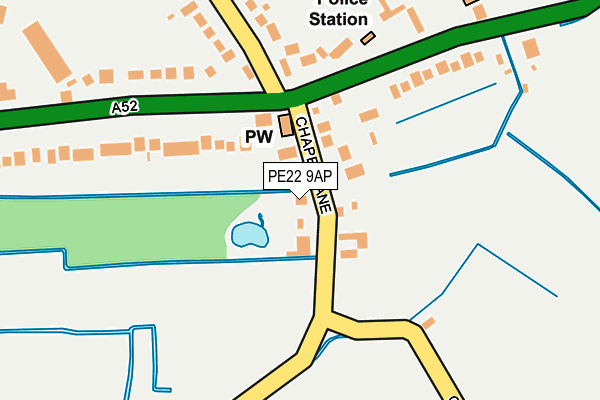 PE22 9AP map - OS OpenMap – Local (Ordnance Survey)