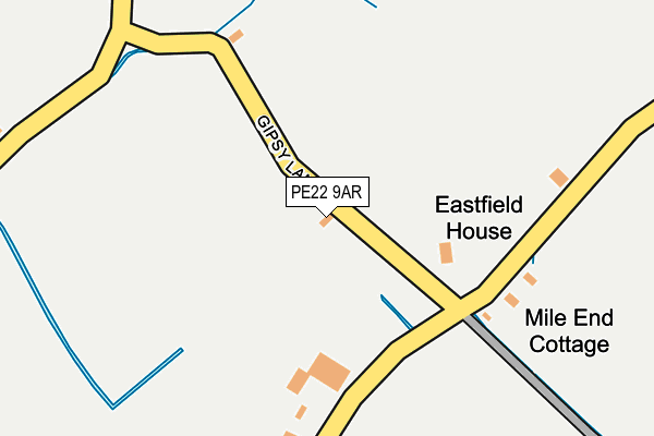 PE22 9AR map - OS OpenMap – Local (Ordnance Survey)