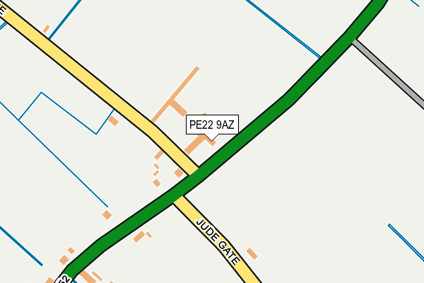 PE22 9AZ map - OS OpenMap – Local (Ordnance Survey)