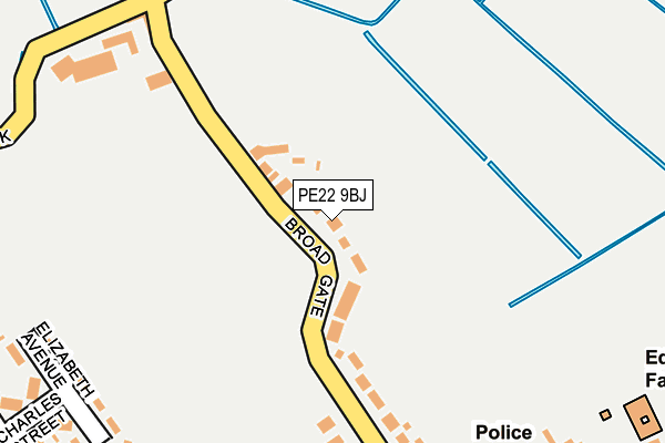 PE22 9BJ map - OS OpenMap – Local (Ordnance Survey)