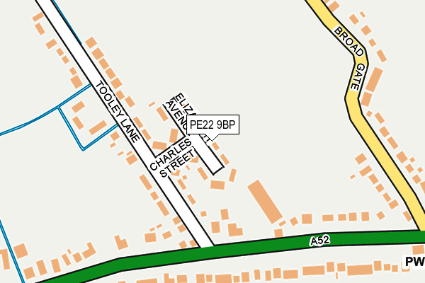 PE22 9BP map - OS OpenMap – Local (Ordnance Survey)