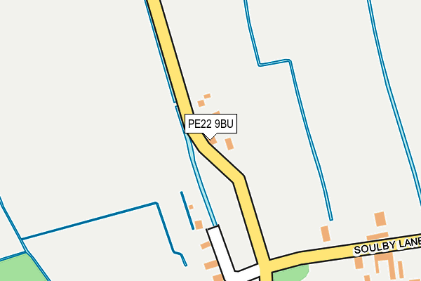 PE22 9BU map - OS OpenMap – Local (Ordnance Survey)