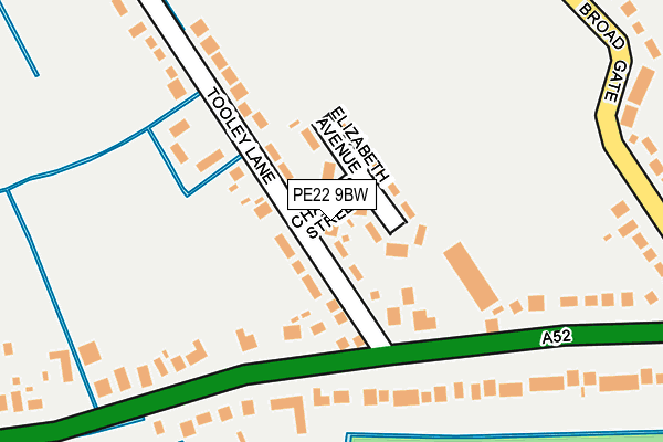 PE22 9BW map - OS OpenMap – Local (Ordnance Survey)