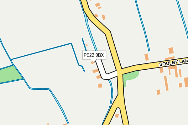 PE22 9BX map - OS OpenMap – Local (Ordnance Survey)