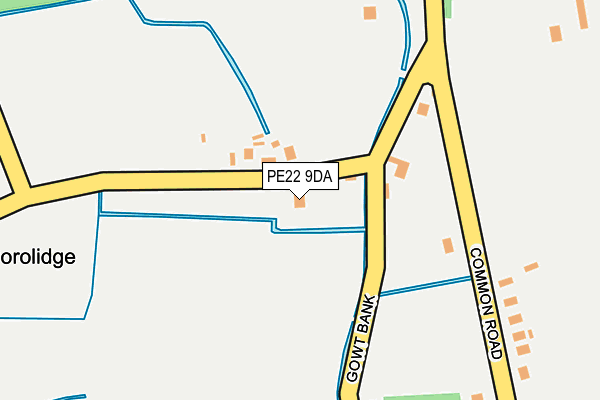 PE22 9DA map - OS OpenMap – Local (Ordnance Survey)